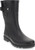 Western Chief Women Solid Mid Height Waterproof Rain Boot, Black Matte, 7