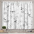 Ambesonne Dragonfly Kitchen Curtains, Bohem Inspired Flying Butterfly Like Bugs and Flowers Dandelion Image, Window Drapes 2 Panel Set for Kitchen Cafe Decor, 55" X 39", White Black