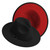 Wide Brim Fedora Hats for Women and Men Classic Felt Panama Hat Men's Two Tone Dress Hat with Belt Buckle