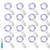 30 Micro LED 16 Pack 10ft Starry String Lights, Waterproof Firefly Moon Lights, Fairy Silver Copper Wire Lights Battery Operated, for DIY Party Christmas Wedding Easter Table Decorations (Cool White)