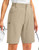 Women's Long Golf Hiking Shorts with Pockets 10" Quick Dry Lightweight Cargo Bermuda Shorts for Women Knee Length(Khaki,M)