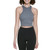 Calvin Klein Performance Women's Ribbed Crop Top, Black Heather, Small