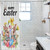 Bath Curtain Happy Easter Bunny Rabbit Bathroom Curtain Carrot Colored Egg Bouquets Durable Shower Curtains Home Bathroom Decorations 35x70 Inch