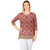 Ruby Rd. Womens Plus-Size Tile Border Sublimation Top Zinnia Multi Size 3X