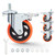 4 inch Casters 1 Inch Thread Stem Casters Heavy Duty Swivel Threaded Stem Caster Wheels with Screw Diameter 1/2''-13x1'' Length 1 Inch Thread Dual Locking Wheel with Brakes Pack of 4 (4 inch Caster)