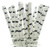 Mustache Straws (25 Pack) - Black & White Moustache Pattern Paper Straws, Mustache Party Supplies, Little Man Drinking Straws