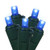 Vickerman 50 Light Wide Angle Blue Twinkle LED light set on Green Wire