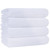 POLYTE Microfiber Quick Dry Lint Free Bath Towel, 57 x 30 in, Pack of 4 (White)