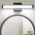 Aipsun 15.7 inch Modern LED Bathroom Vanity Light Black Vanity Lighting Fixtures Bathroom Light Fixture Over Mirror Black Bar Vanity Light 5500K