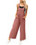 luvamia Jumpsuits for Women Casual Loose Wide Leg Boho Overall Jumpsuit Baggy Summer Outfits with Pockets Bib Overalls Womens Jumpsuits Dressy Jumpsuits for Women Cranberry Size 16 Size 18