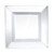 Party Essentials 40-Count Hard Plastic 9.5" Classic Square Lunch/Dinner Plates, Clear