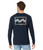 Billabong Crayon Wave Long Sleeve Tee Navy SM