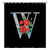 Red Rose Initial Letter Monogram Alphabet W Shower Curtains 72x80 Inch Polyester Fabric Bathroom Shower Curtains with Hooks Durable Waterproof Shower Curtains for Bathroom Bathtub Home Decoration
