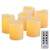 Kohree Real Wax Candle LED Flameless Candle Remote Control Candles Battery Operated Retro Unscented Ivory Votive Pillar Candles Light, Warm White Pack of 6