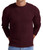 Askdeer Men's Fisherman Cable Crewneck Sweater Winter Casual Sweater for Men Knitted Pullover Sweaters with Ribbing Edge Wine Red