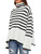 LILLUSORY Women's Striped Oversized Turtleneck Sweaters Knit Tunic Pullover Sweater Top Winter Clothes 2023 Fall White-Black
