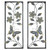 Remenna Metal Wall Art Floral Framed Wall Decor Set of 2 Home Decoration Wall Sculptures for Bedroom, Living Room, Bathroom, Kitchen