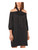 MSK Womens Halter Off-The-Shoulder Shift Dress Black S