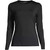 Lands' End Womens Long Sleeve Swim Tee Rash Guard Black Plus 1x
