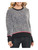 DKNY Womens Gray Heather Long Sleeve Crew Neck Top L