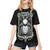 Baseball T Shirt Women Crew Neck Short-Sleeve Tee Tops Custom Tees Shirts Medium Black