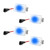 Carwiner Puddle Lights 4PC Compatible with Tesla Model 3/Y/S/X Projector Door Step Light Accessories Interior Lights(Blue)