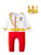 bakjuno Newborn Boy Girl Halloween Costume Outfit Baby Prince Costume Clothes Romper With Crown (18-24 Months,long)