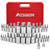 AOBEN 33 PCS Hex Bit Socket Set, SAE and Metric Hex Bit Set with Storage Case, S2 Alloy Steel Bits with Cr-V Steel Socket, Includes Socket Adapters