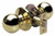 Master Lock BAO0403 Ball Knob Passage Door Hardware with SilvaBond Antimicrobial Protected Finish, Polished Brass