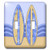 3dRose LLC lsp_77549_2 Blue Surfboard Design Double Toggle Switch