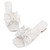 Womens Bow Dressy Low Heel Sandals Slides Summer Chunky Block Heeled Open Toe Mules Slip on Slippers Shoes
