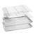 BIEAMA Baking Sheet with Grid Rack Set (2 Pans + 2 Racks), 17.3 x 12.2 x 1" Stainless Steel Cookie Sheet with Cooling Rack, Nonstick Baking Pan Oven Tray and Rack