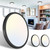 libtit 3Pack 7 inch Flush Mount Ceiling Light, 15W 1500Lm Surface Mount LED Light Fixture,3000k/4000k/6500k Color Selectable, Black Thin Flat Round LED Lamp for Bathroom Kitchen Laundry LivingRoom