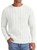 Sailwind Men's Cable Knit Sweater Casual Crewneck Long-Sleeve Fisherman Pullover