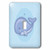 3dRose lsp_219165_1 Cute Baby Blue Whale on White and Blue Polkadot Background Single Toggle Switch