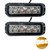 All Star Truck Parts 2 pcs 4" x 1.5" Rectangle LED Amber Strobe Light, 4 LED 12W IP65 Waterproof, Super Bright High Powered Strobe for Towing 6 Flash Patterns (Built in Flasher) Surface Mount 10V-30V