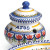 El Puente del Arzobispo Hand Painted Ceramic Garlic Storage Jar (6 inches wide x 5 inches tall )