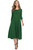 HOTOUCH Women's 3 4 Sleeve Solid Dress Plus Size Midi Long Dress Summer (Dark Green S)