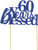 All About Details Blue 60-Years-Blessed Cake Topper
