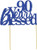 All About Details Blue 90-Years-Blessed Cake Topper