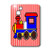 3dRose LLC lsp_25421_1 Cute Train Blue Yellow Red Stripe Background, Single Toggle Switch