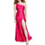 Blondie Nites Womens Juniors Satin One Shoulder Evening Dress Pink 15