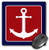 3dRose LLC 8 x 8 x 0.25 Inches Mouse Pad, Red White and Blue Nautical Anchor Design (mp_165796_1)