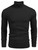 COOFANDY Mens Ribbed Slim Fit Knitted Pullover Turtleneck Sweater Black