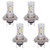 Edearkar H4 LED Headlight Bulbs 80W 16LED High Power Motorcycle Light 6000K White Light 1:1 Mini Size LED Fog Lights Bulbs, H4 Car LED Fog Light, Pack of 4