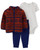 Carter's Baby Boys 3 Piece Little Jacket Set (Aztec Multi, 6 Months)
