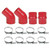 Heavy Duty Silicone Intercooler Boot Kit for 1994-2002 Dodge Ram 5.9L Diesel (Red)