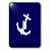 3dRose LSP_80374_1"Light Gray Boat Anchor On Navy Blue Single Toggle Switch, Multicolor