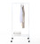 SunnyPoint Durable Compact Rolling Garment Rack with Shelf (GR-1TC, WHT)
