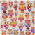 3dRose LLC 8 x 8 x 0.25 Inches Mouse Pad, Owls in Red/Green/Blue/Orange (mp_60499_1)